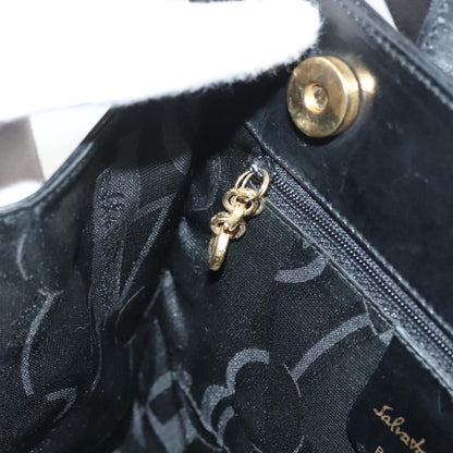 Salvatore Ferragamo Convertible Vara Bow Tote Leather, BLACK, LEATHER, Handbag