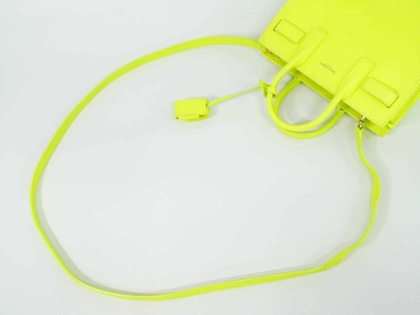 Saint Laurent Sac de Jour NM Bag Leather, YELLOW, LEATHER, Handbag