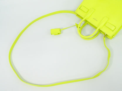 Saint Laurent Sac de Jour NM Bag Leather, YELLOW, LEATHER, Handbag