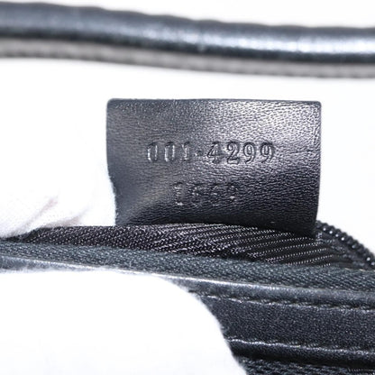 Gucci Vintage Shoulder Bag GG Canvas and Leather, BLACK, CANVAS, Shoulder bag