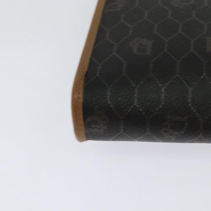 Christian Dior Vintage Honeycomb Flap Crossbody Bag Canvas and Leather, BLACK, CANVAS, Crossbody bag