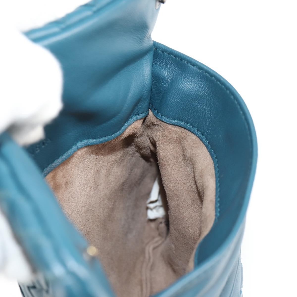 Bottega Veneta Expandable Chain Crossbody Bag Intrecciato Nappa, BLUE, LEATHER, Crossbody bag