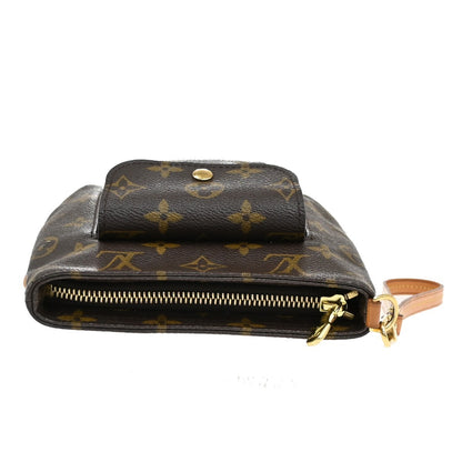 Louis Vuitton Partition Wristlet Clutch Monogram Canvas, BROWN, CANVAS, Clutche & pouche