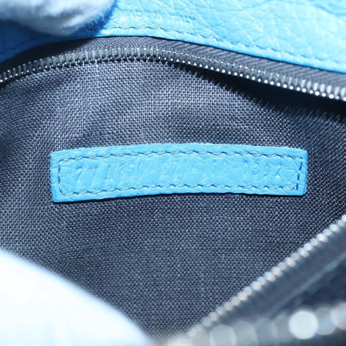 Fendi Selleria Zip Pouch Leather, BLACK, LEATHER, Clutche & pouche