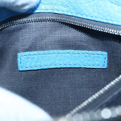 Fendi Selleria Zip Pouch Leather, BLACK, LEATHER, Clutche & pouche