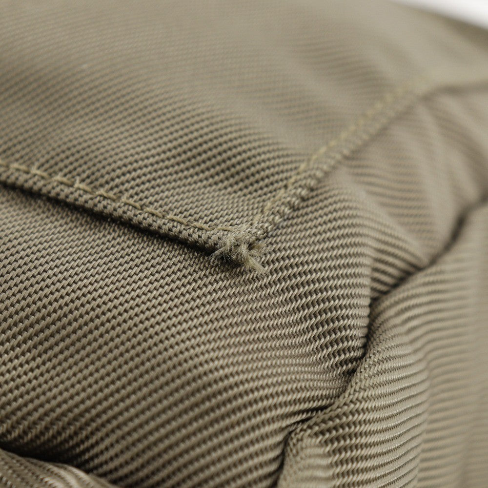 Gucci Convertible Bamboo Zip Tote Canvas, KHAKI, NYLON, Shoulder bag