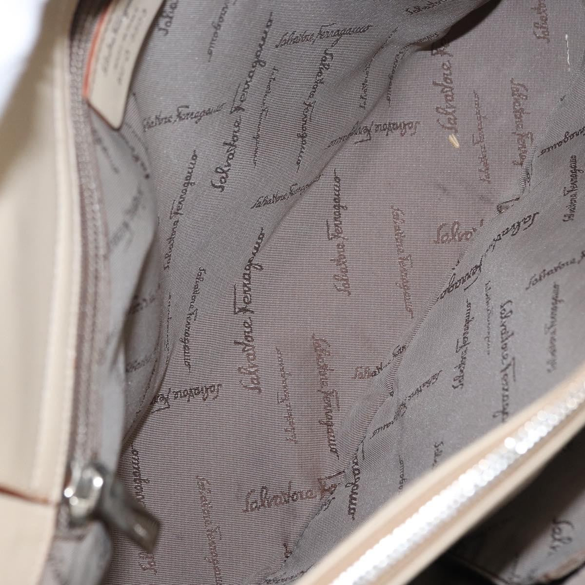 Salvatore Ferragamo Gancini handbag Nylon, BEIGE, NYLON, Handbag