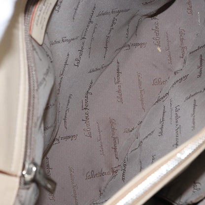 Salvatore Ferragamo Gancini handbag Nylon, BEIGE, NYLON, Handbag