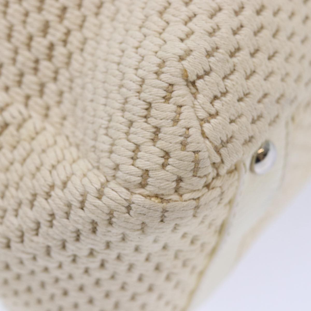 Chanel Zip Shoulder Bag Canvas, BEIGE, CANVAS, Shoulder bag