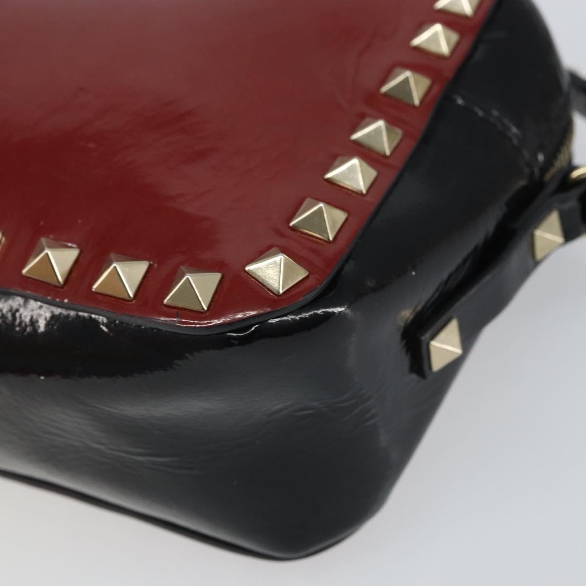 Valentino Garavani Rockstud Chain Camera Crossbody Bag Patent leather, RED, PATENT_LEATHER, Clutche & pouche