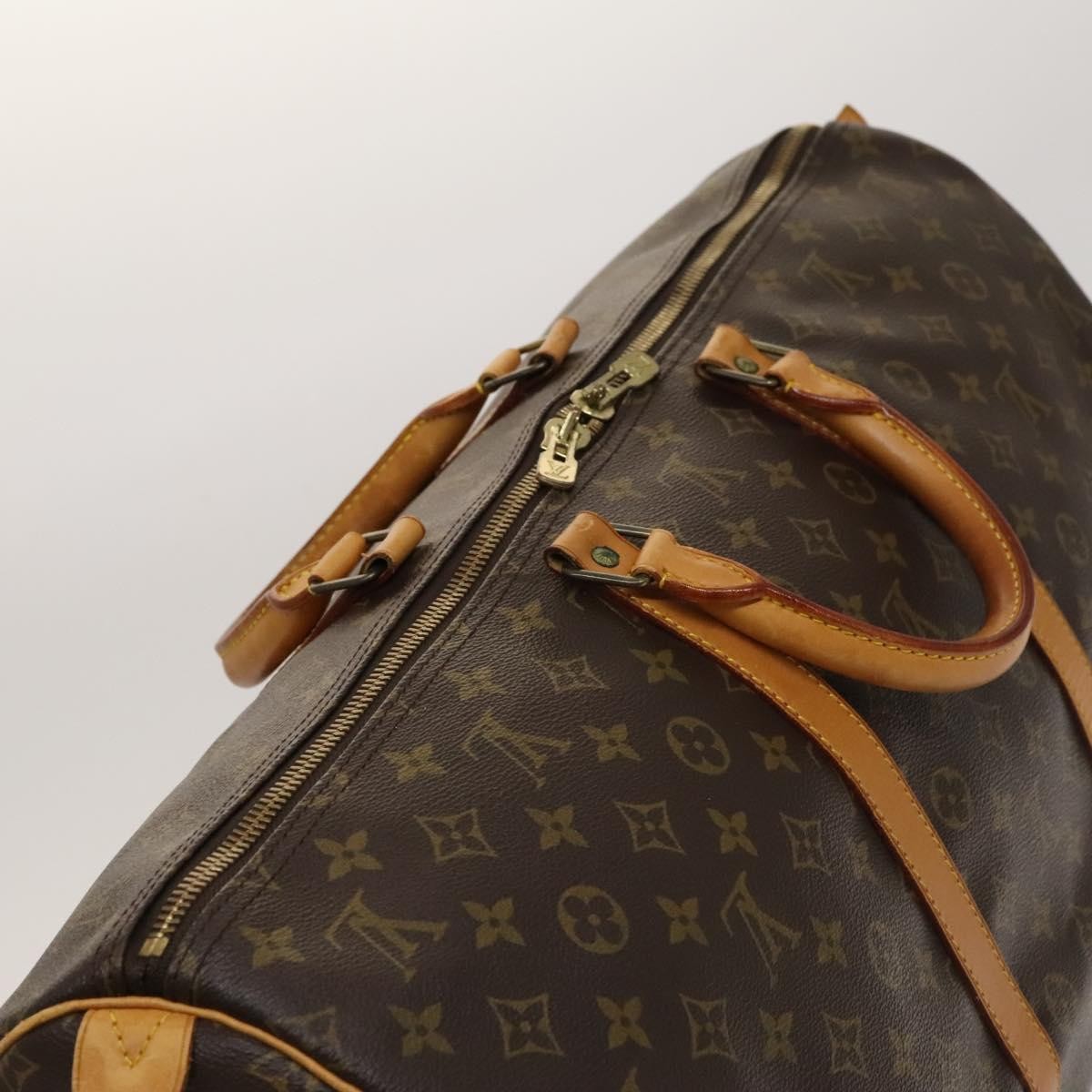 Louis Vuitton Keepall Bag Monogram Canvas, BROWN, CANVAS, Travel bag