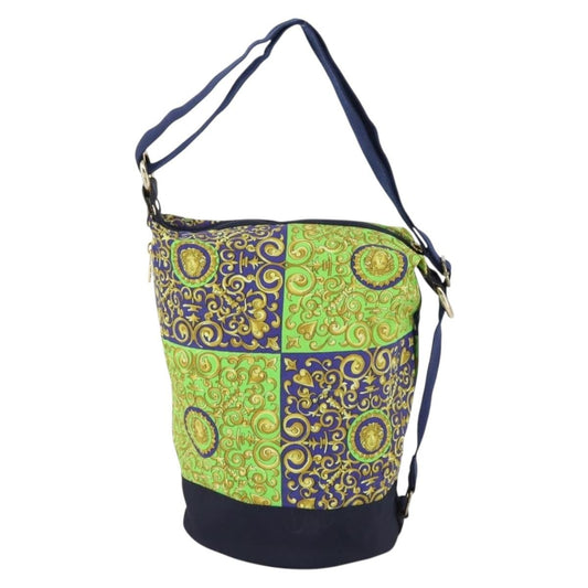 Versace Vintage Shoulder Bag Cotton, GREEN, COTTON, Shoulder bag
