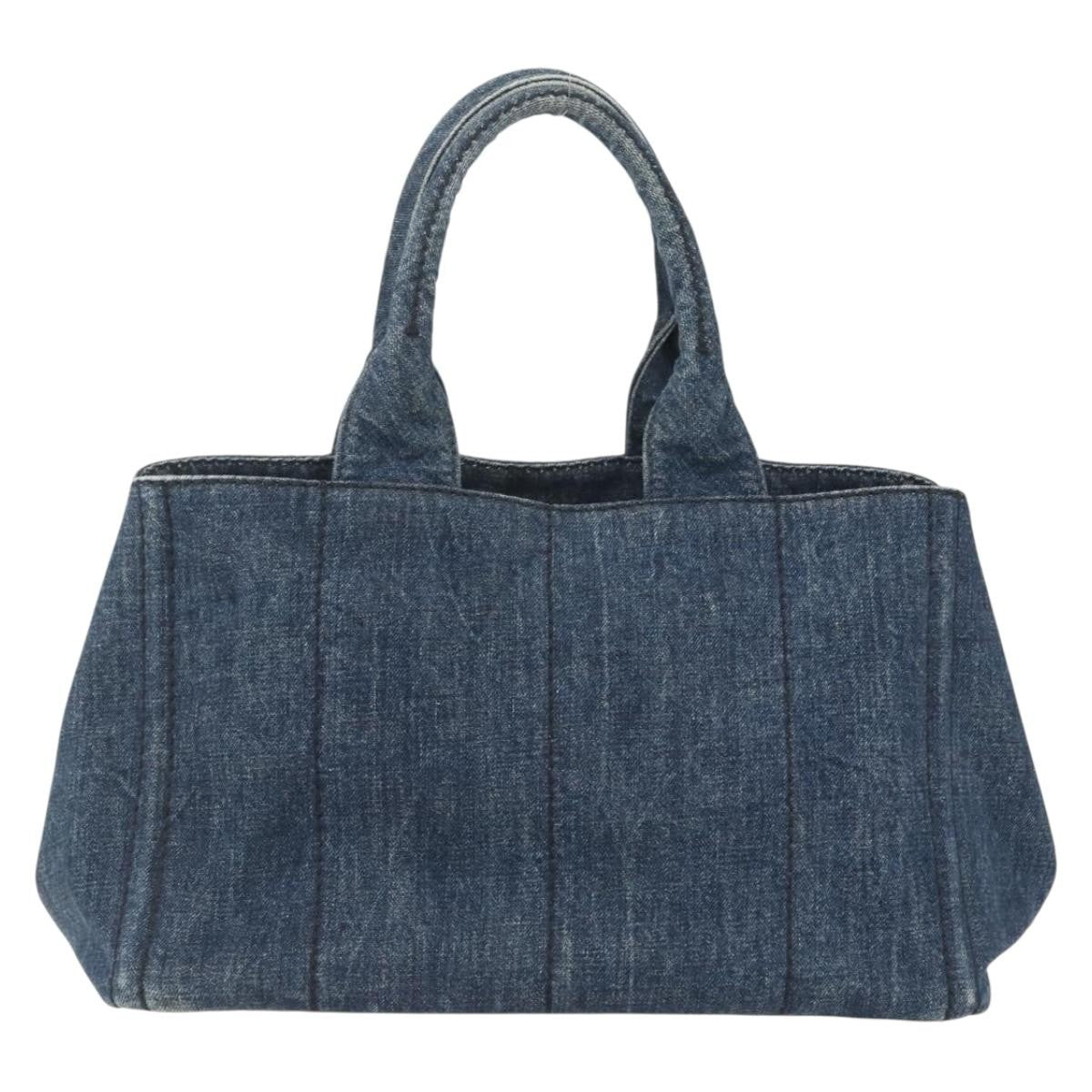 Prada Canapa Tote Denim, BLUE, CANVAS, Tote bag