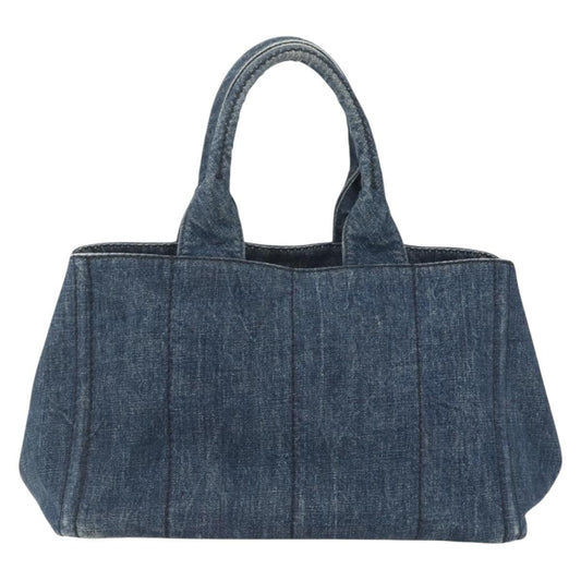 Prada Canapa Tote Denim, BLUE, CANVAS, Tote bag