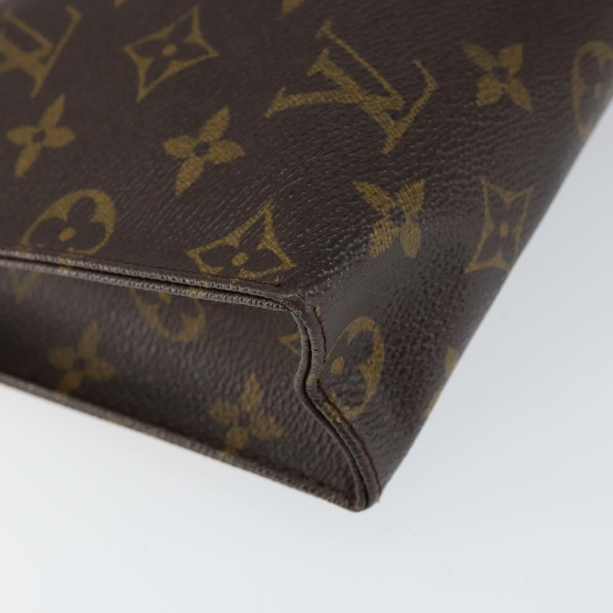 Louis Vuitton Pochette Voyage Monogram Eclipse Canvas, BROWN, CANVAS, Clutche & pouche