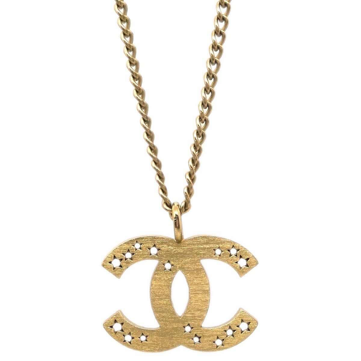 Chanel CC Pendant Necklace Metal, GOLD, GOLD_PLATED, Necklace