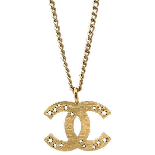 Chanel CC Pendant Necklace Metal, GOLD, GOLD_PLATED, Necklace