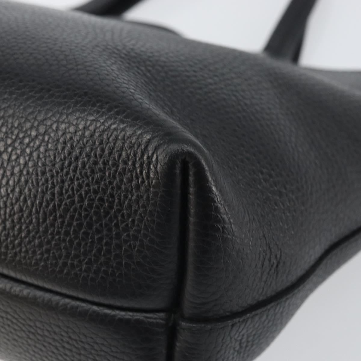 Salvatore Ferragamo Gancini Tote Leather, BLACK, LEATHER, Tote bag