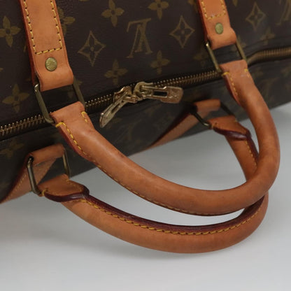 Louis Vuitton Keepall Bag Monogram Canvas, BROWN, CANVAS, Travel bag