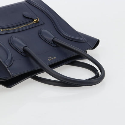 Celine Tricolor Luggage Bag Leather, Navy, Leather, Handbag