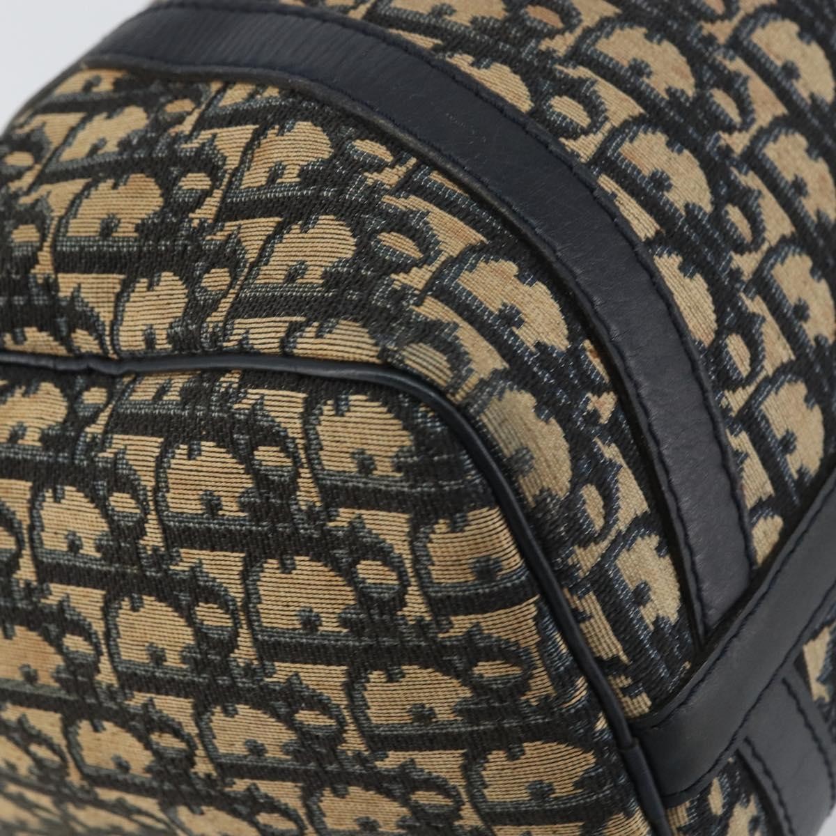 Christian Dior Vintage Trotter Boston Bag Canvas, NAVY, CANVAS, Travel bag