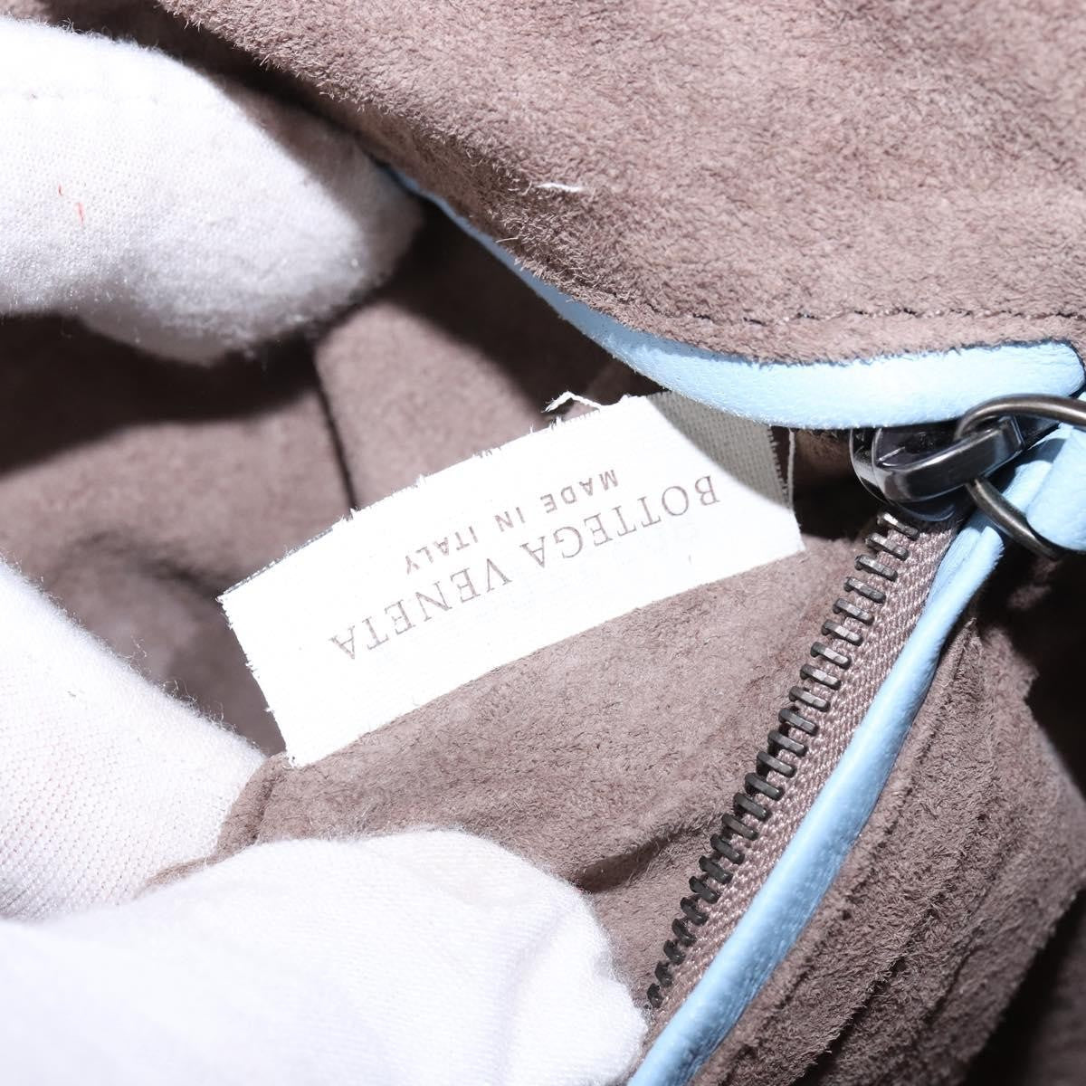 Bottega Veneta Nodini Crossbody Bag Intrecciato Nappa, BLUE, LEATHER, Crossbody bag