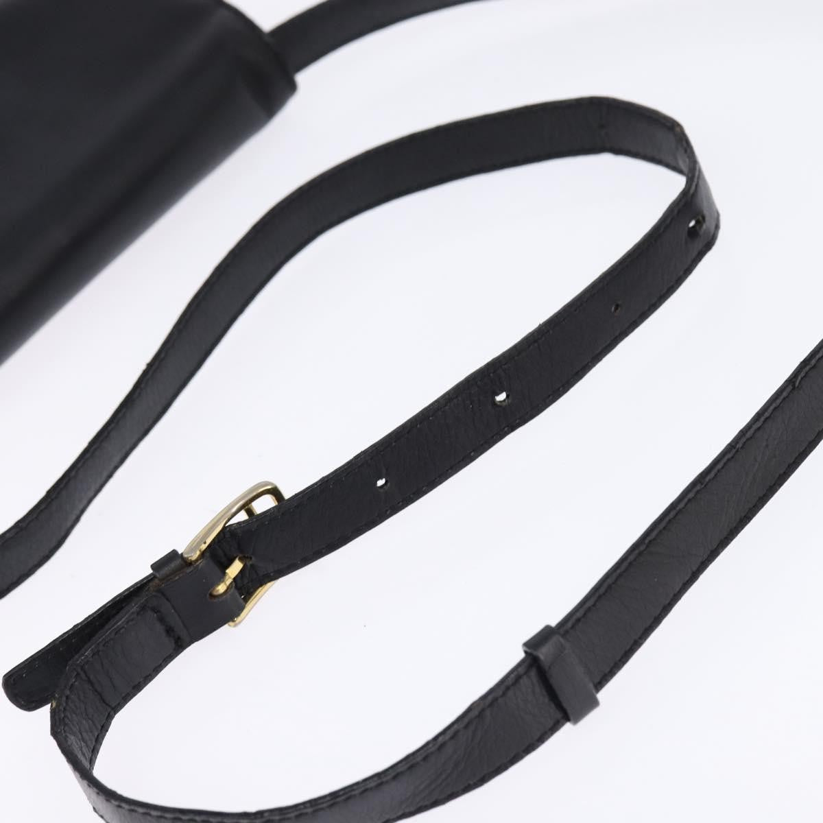 Celine Shoulder Bag Leather, BLACK, LEATHER, Shoulder bag