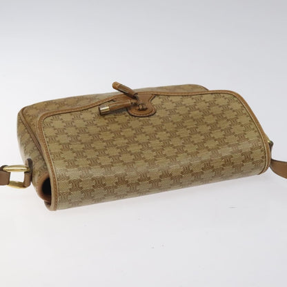 Celine Vintage Macadam Shoulder Bag Canvas, BEIGE, CANVAS, Shoulder bag
