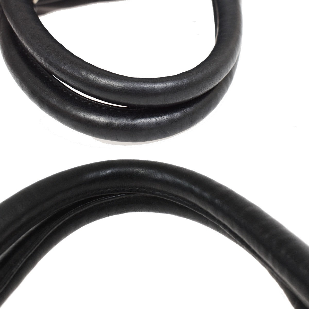 Chanel Coco Bowling Bag Quilted Leather, BLACK, LEATHER, Handbag