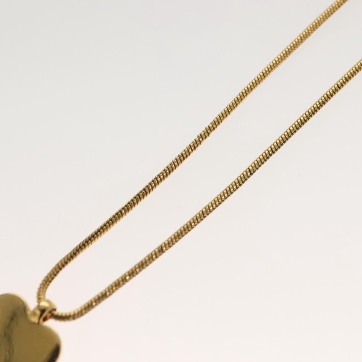 Christian Dior Logo Heart Pendant Necklace Metal, GOLD, METAL, Necklace