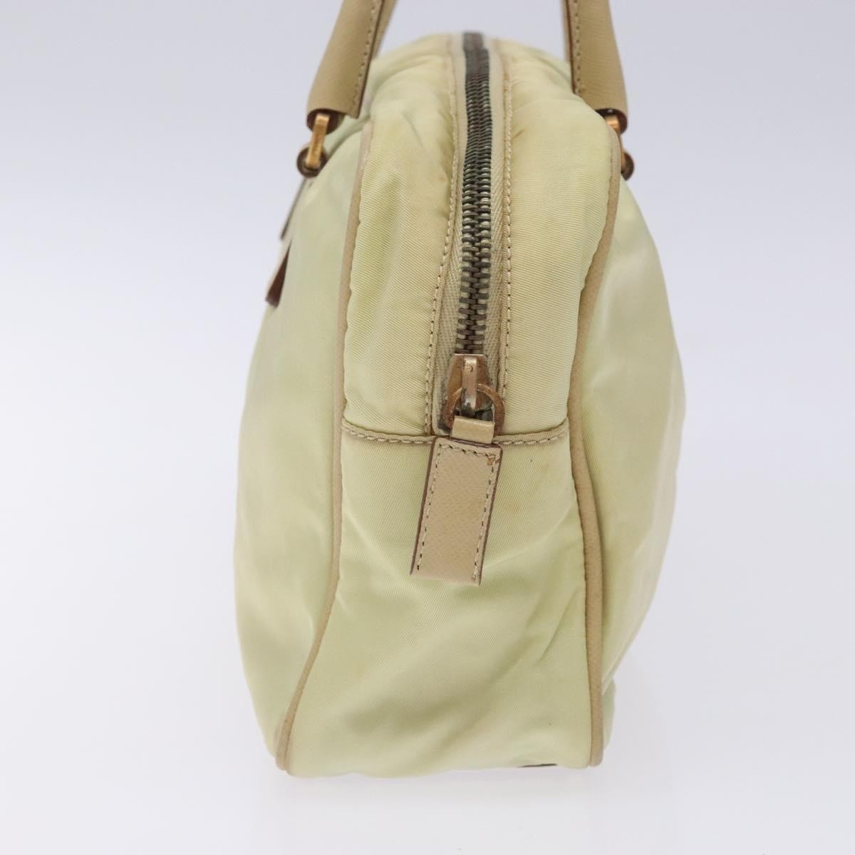 Prada Vintage Zip Handbag Tessuto, BEIGE, NYLON, Handbag