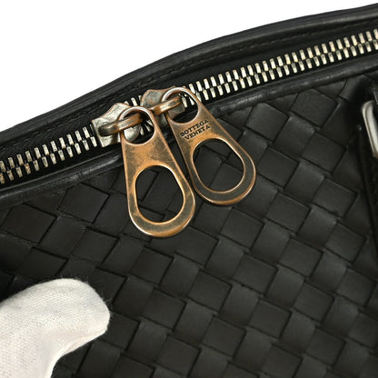 Bottega Veneta Top Zip Briefcase Intrecciato Nappa, BLACK, LEATHER, Briefcase
