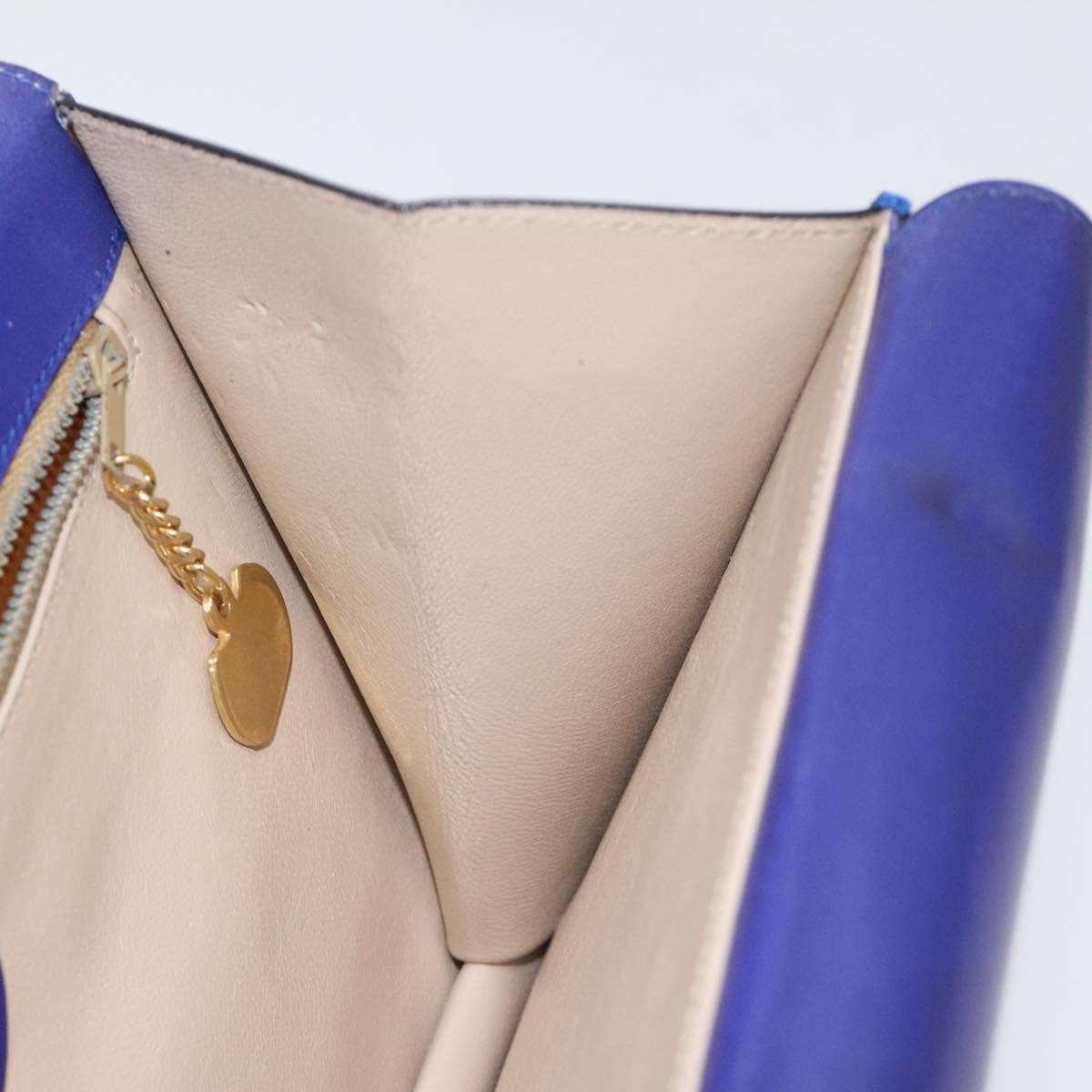 Celine Gancini Handbag Leather, PURPLE, LEATHER, Handbag