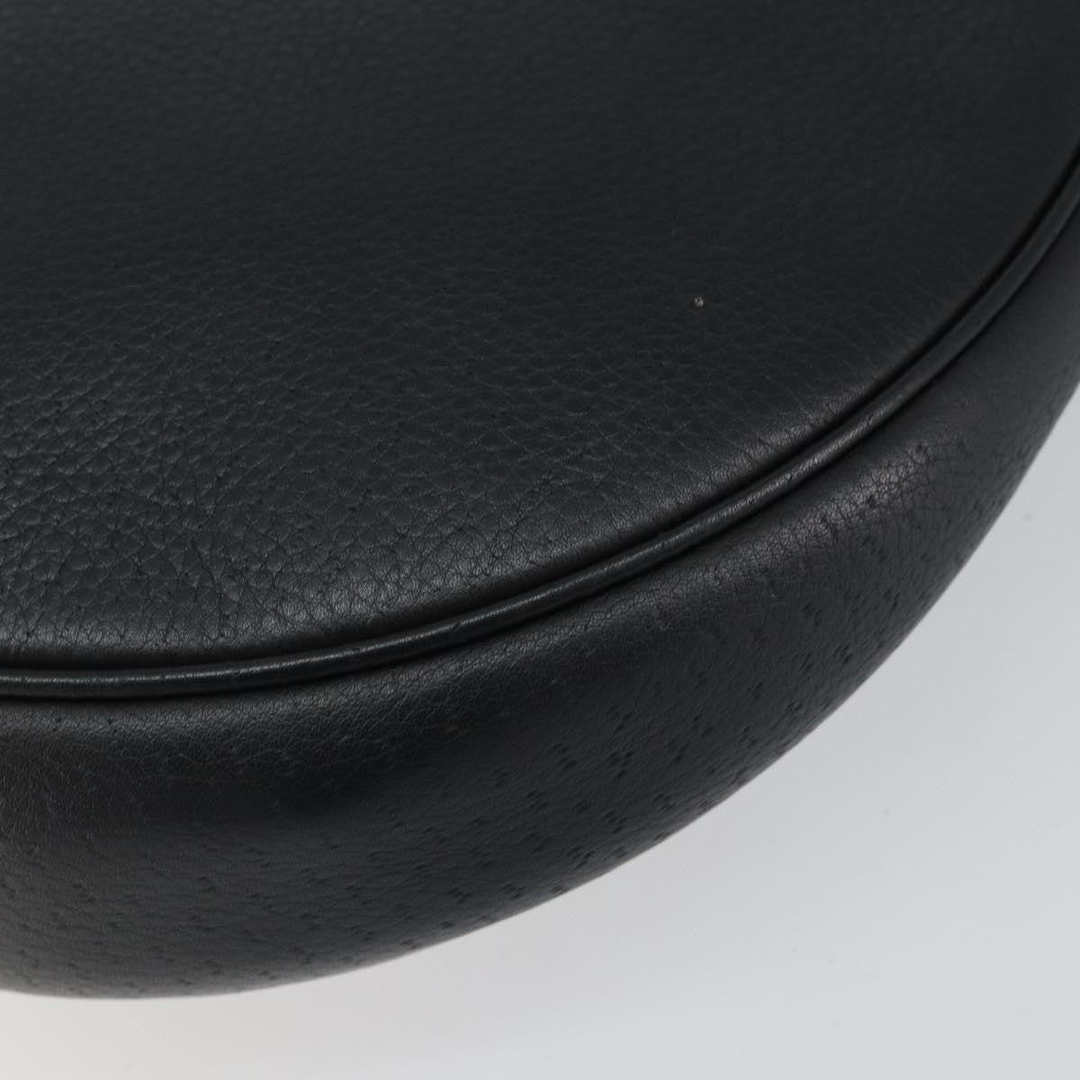 Salvatore Ferragamo Gancini Shoulder Bag Leather, BLACK, LEATHER, Shoulder bag