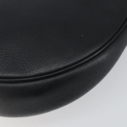 Salvatore Ferragamo Gancini Shoulder Bag Leather, BLACK, LEATHER, Shoulder bag