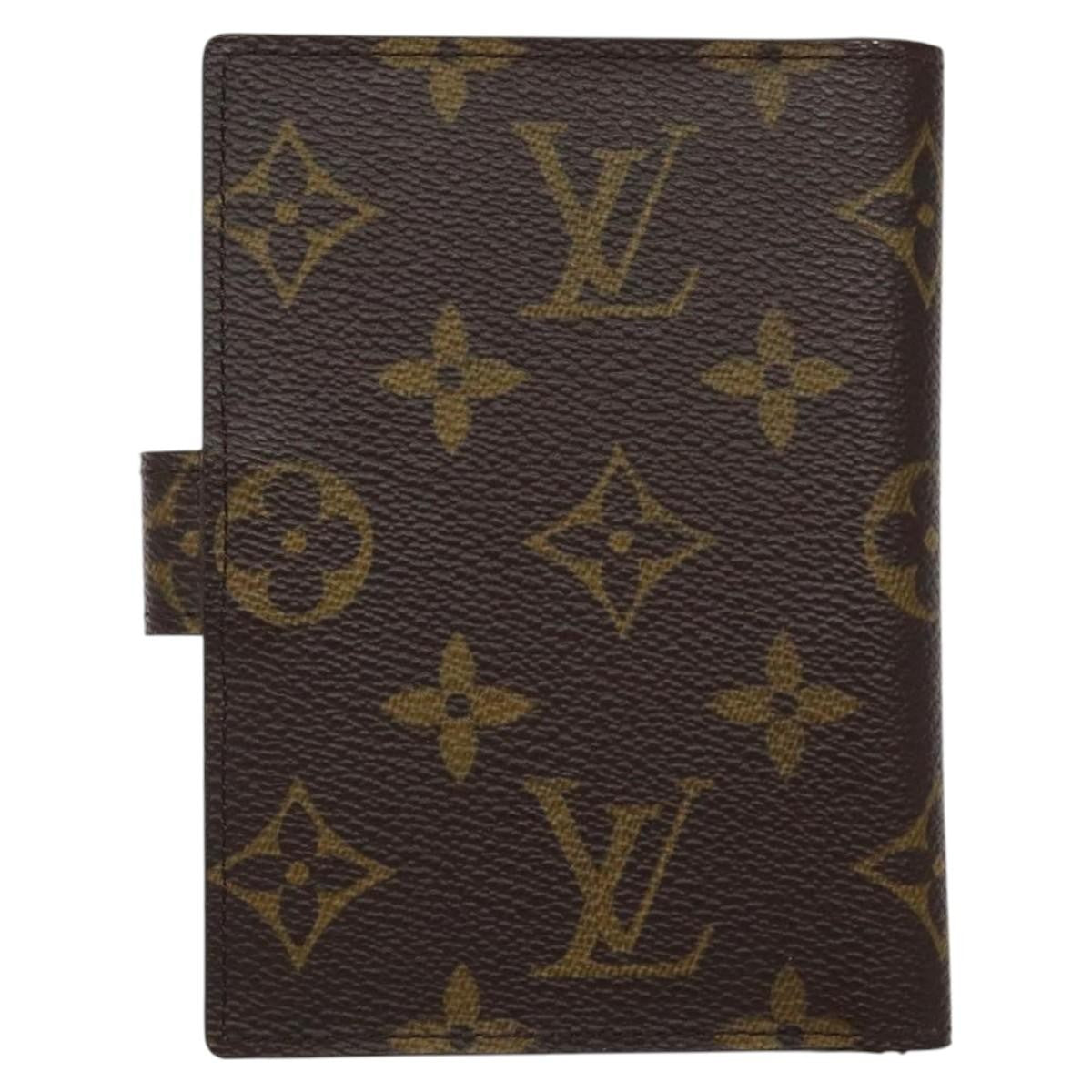 Louis Vuitton Agenda Cover Monogram Canvas, BROWN, CANVAS, Wallets