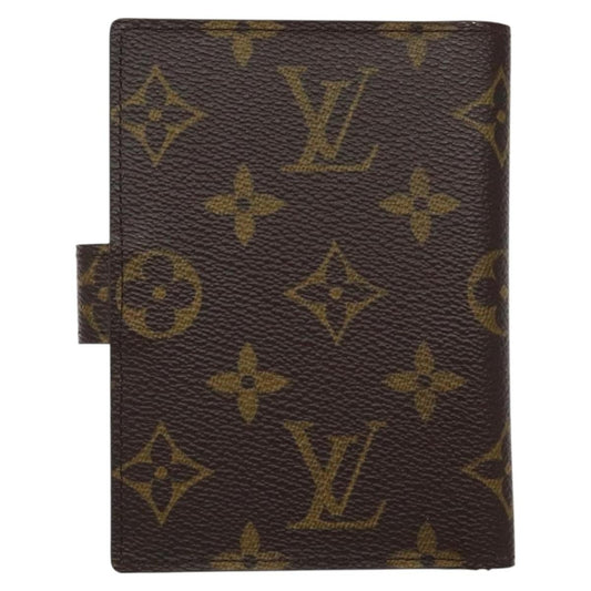 Louis Vuitton Agenda Cover Monogram Canvas, BROWN, CANVAS, Wallets
