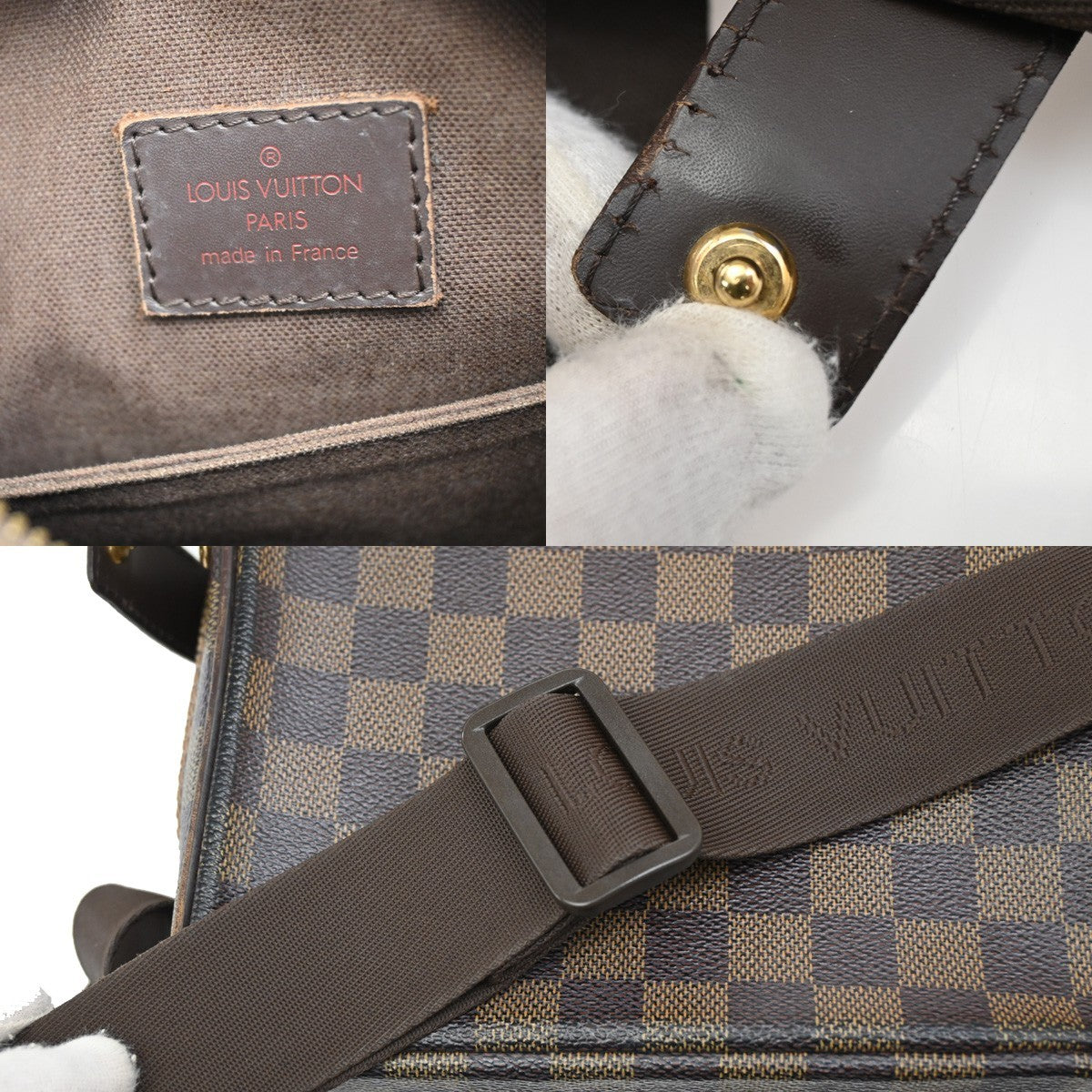 Louis Vuitton Olav Handbag Damier, BROWN, CANVAS, Shoulder bag