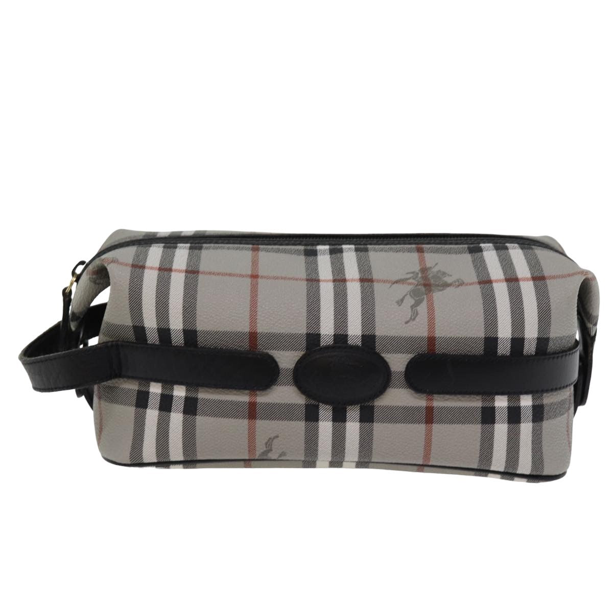 Burberry Nova check Pochette Canvas, GRAY, CANVAS, Clutche & pouche