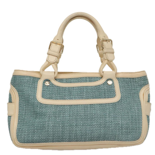 Celine Boogie Satchel Leather, BLUE, LEATHER, Handbag