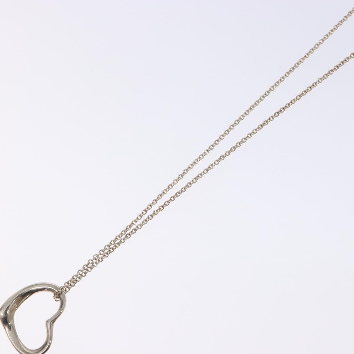 Tiffany & Co. Elsa Peretti Open Heart Pendant Necklace Sterling Silver, SILVER, SILVER, Necklace