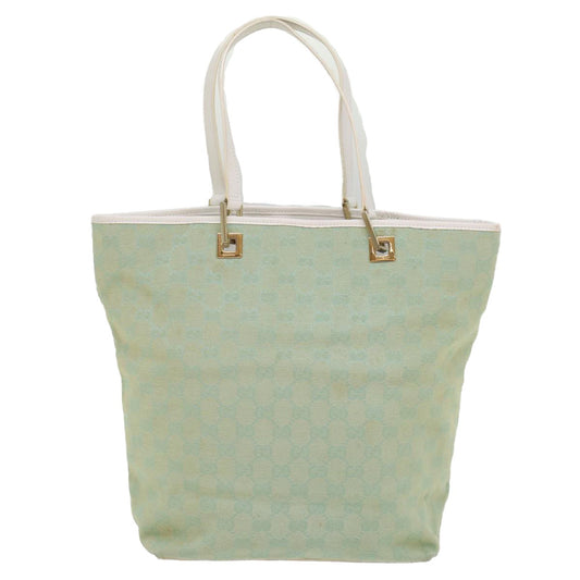 Gucci Vintage Bucket Shopping Tote GG Canvas, BLUE, CANVAS, Tote bag