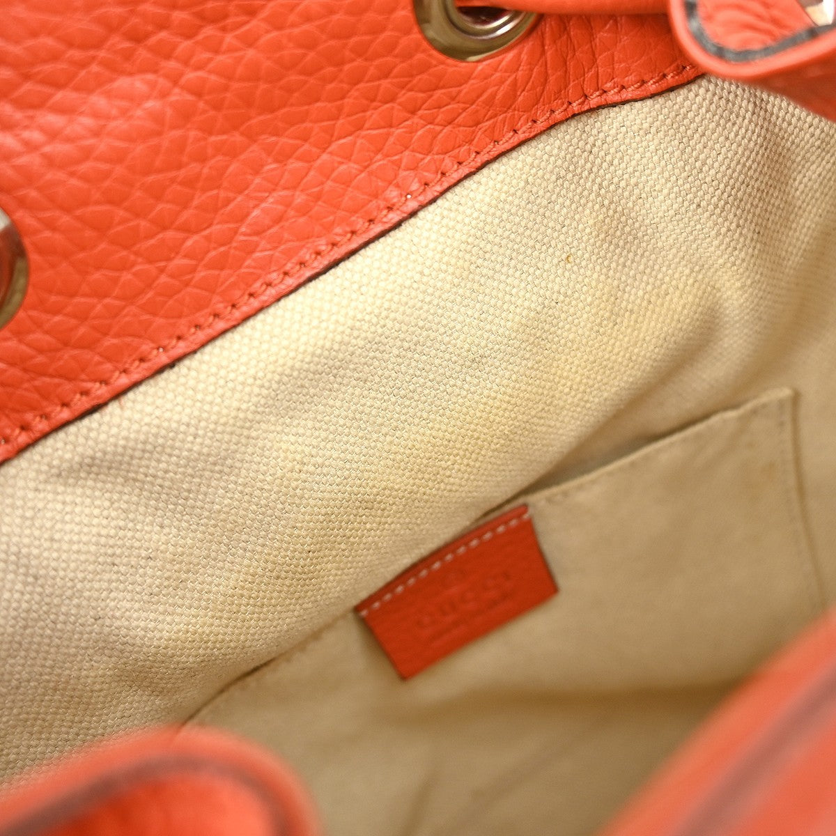 Gucci Bamboo Tassel Backpack Leather, ORANGE, LEATHER, Backpack