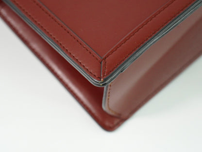 Loewe Barcelona Shoulder Bag Leather, BURGUNDY, LEATHER, Shoulder bag