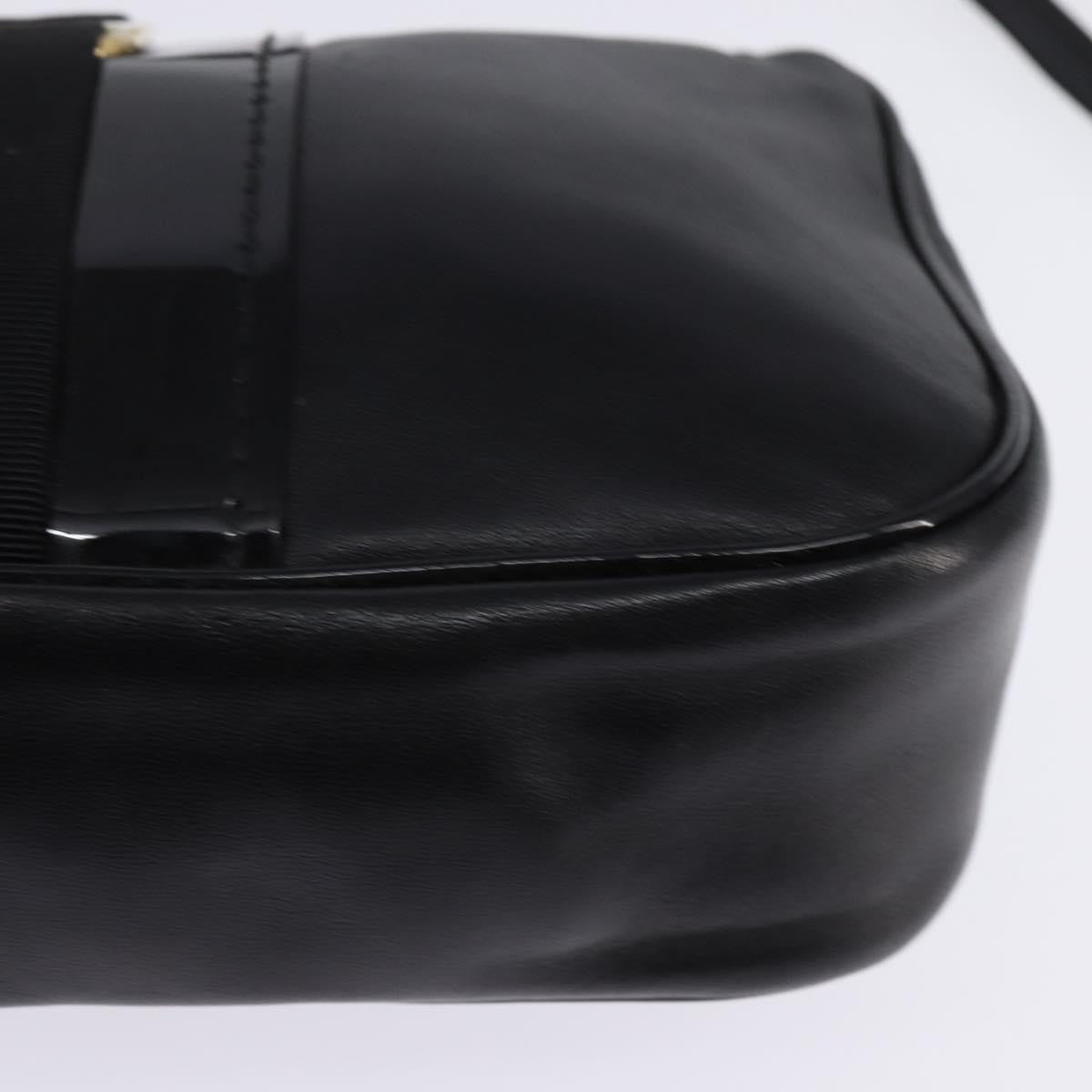 Salvatore Ferragamo Vala Shoulder Bag Leather, BLACK, LEATHER, Shoulder bag