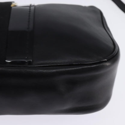 Salvatore Ferragamo Vala Shoulder Bag Leather, BLACK, LEATHER, Shoulder bag