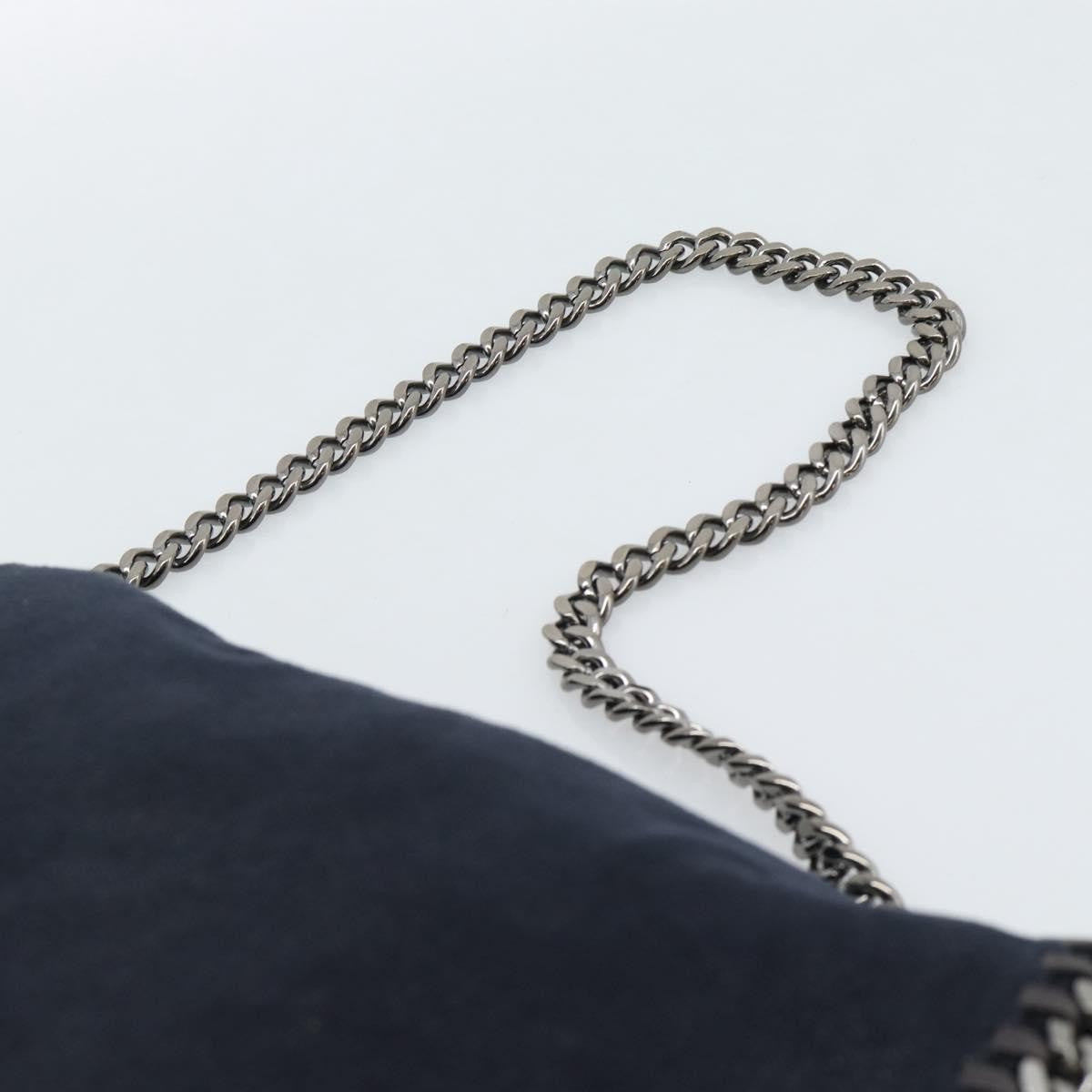 Stella McCartney Falabella Fold Over Flap Crossbody Bag Shaggy Deer, Navy, Synthetic, Shoulder Bag