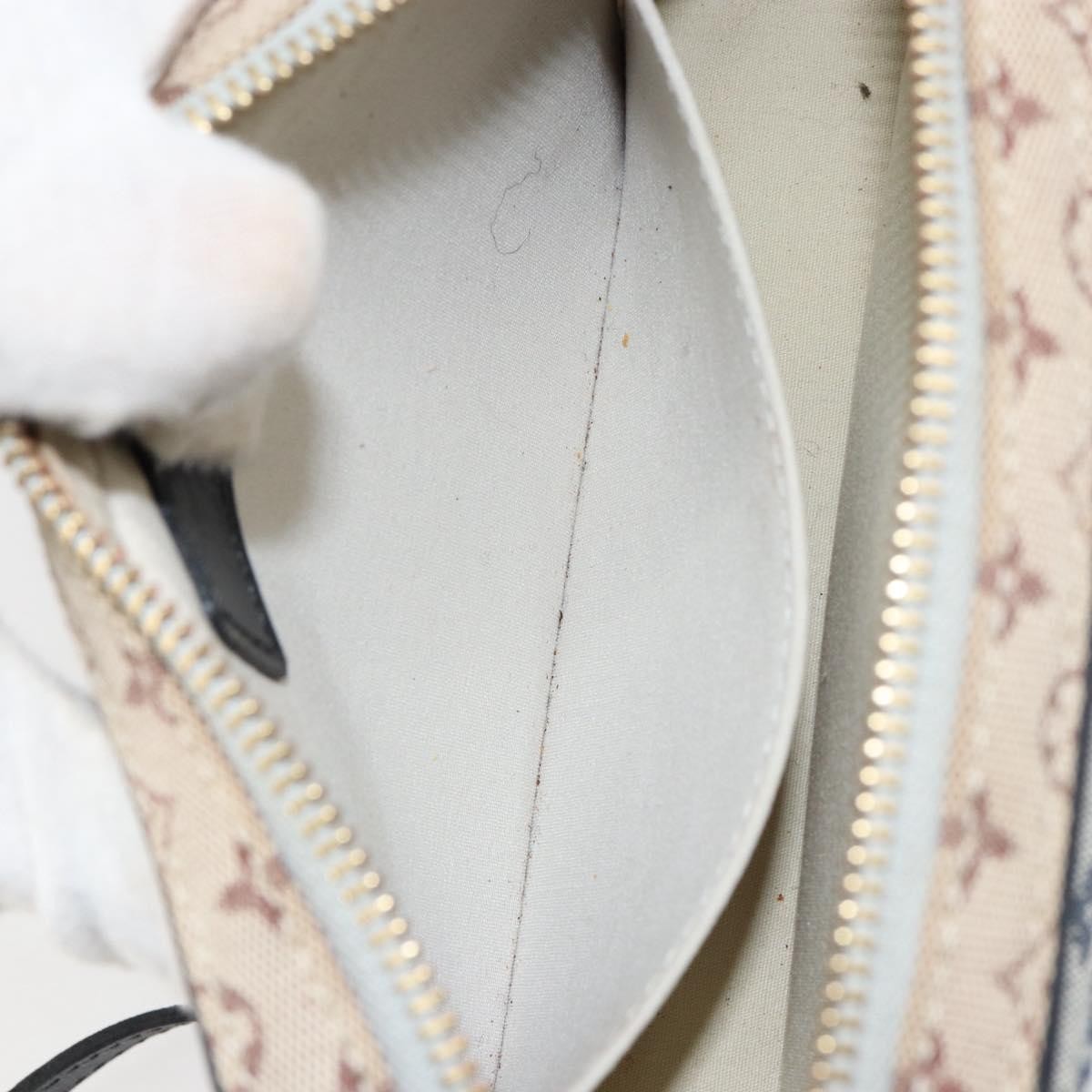 Louis Vuitton Juliette Crossbody Bag Mini Lin, BLUE, CANVAS, Shoulder bag