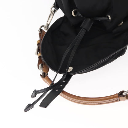 Prada Double Pocket Shoulder Bag Tessuto, BLACK, NYLON, Shoulder bag