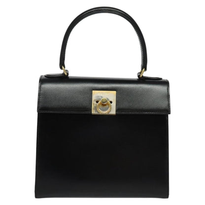 Celine Vintage Logo Top Handle Bag Leather, BLACK, LEATHER, Handbag
